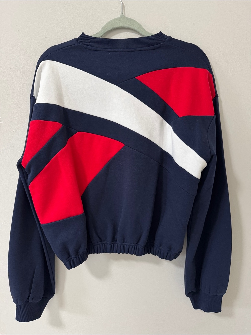Reebok Navy Blue Colorblock Logo Sweatshirt